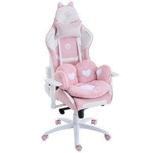 Cadeira Gamer Ninja MewMew Pro Edition, Reclinável, 2D, Rosa e Branco, GN-CH-MPR2DPWL
