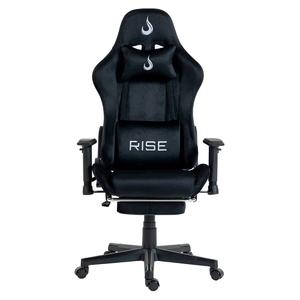 Cadeira Gamer Rise Mode X02, Ângulo Ajustável, Até 130Kg, Braço 2D, Apoio Para os Pés Retrátil, Preta - RM-CG-X02-BK-FBC