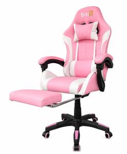 Cadeira Gamer Rosa Brin7 B7-008 Reclinável Ergonômica Confortável Setup Feminino
