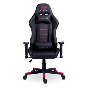 Cadeira Gamer XT Racer Attack, Até 120Kg, Reclinável, Com Almofadas, Cilindro de Gás Classe 4, Couro PU, Preta e Vermelha - XTR-056