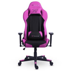 Cadeira Gamer XT Racer Defender NR17, Até 120kg, Com Almofadas, Reclinável, Descanso de Braço 3D, Preto e Rosa - XTR-033