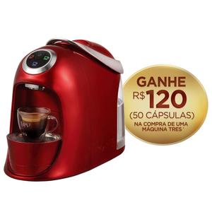 Cafeteira Espresso Versa Vermelha Automática - TRES 3 Corações