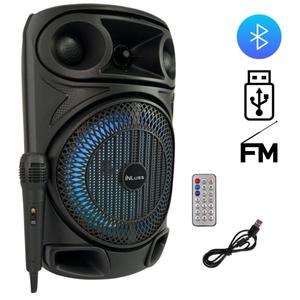 Caixa De Som Amplificada 2200w Bluetooth com Microfone