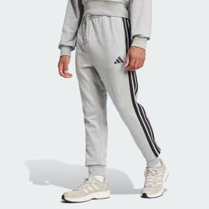 Calça Adidas French Terry 3 Stripes Cinza