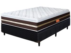 Cama Box Com Baú Casal + Colchão de Mola