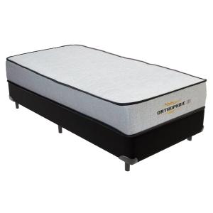 Cama Box Preto e Colchão Orthopedic D33 V-Tech Solteiro