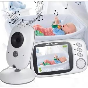 Camêra De Segurança Babá Eletrônica Baby Monitor VB603 Mede Temperatura Sem Fio Digital Tela Colorida