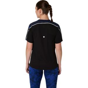 Camiseta ASICS Road Lite-Show - Feminino - Preto/Azul