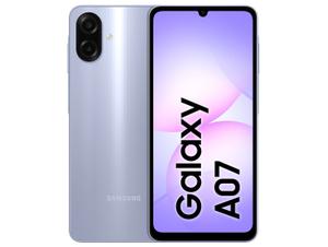 Smartphone Samsung A07 128GB Violeta 4GB RAM Tela 6,7" Câm. Dupla + Selfie 8MP