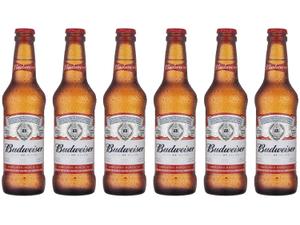 Cerveja Budweiser American Lager 330ml Long Neck 6 Unidades