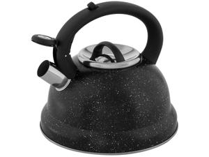 Chaleira Brinox Inox com Apito Preto Marble 2,7L Roma