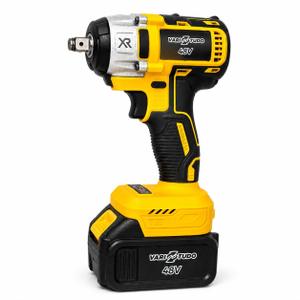 Chave de Impacto Furadeira 48V Brushless Parafusadeira de Alta Potência 2 Baterias 4.0Ah + Carregado