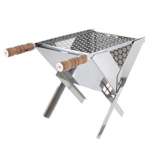 Churrasqueira a Carvão Inox Portátil Maleta Dobrável para Viagem e Camping MA 01