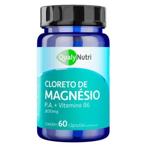 Cloreto De Magnésio PA 800mg E Vitamina B6 QualyNutri 60 Cápsulas