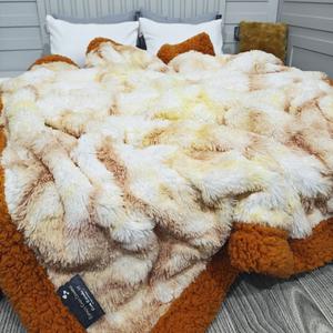 Cobertor Casal Super King Pelúcia Com Pele De Carneiro 300x260cm
