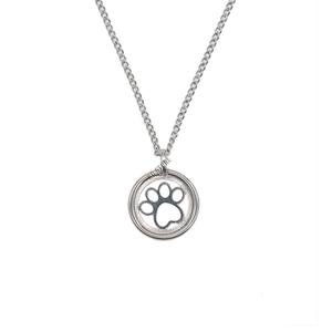 colar corrente feminino pingente patinha de gato gata cachorro em aço inox não escurece dog pet cat