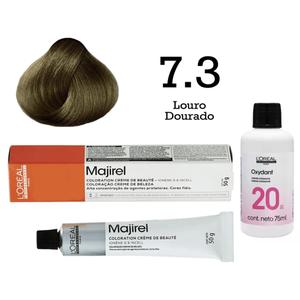 Coloração Majirel 7.3 Louro Dourado + Emulsão Oxi 20 Vol. 75ml  L'Oréal