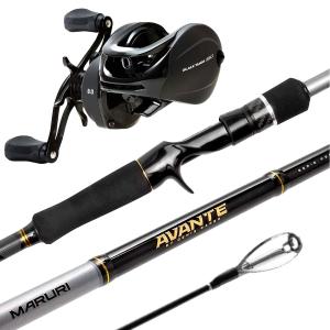 Combo Pesqueiro Vara Avante 60lb Carretilha Black Tamba Esquerdo Lado da Manivela:EsquerdoCor:Vara 2,40mt