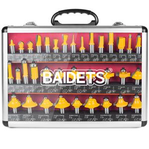 Conjunto de brocas de roteador BAIDETS 35PCS, haste de 1/2 polegada para marcenaria