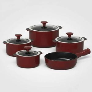 Conjunto de Panelas 5 Peças Cerâmica Slim Marsala Ceraflame