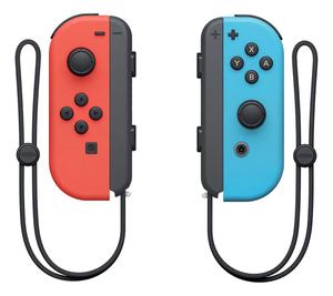 Controle Nintendo Switch JoyCon, Esquerdo e Direito,Versátil, Azul Neon e Vermelho Neon
