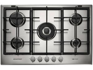 Cooktop 5 Bocas Brastemp Gourmand Inox com Duplachama e Trempe com Ferro Fundido - BDK75DR
