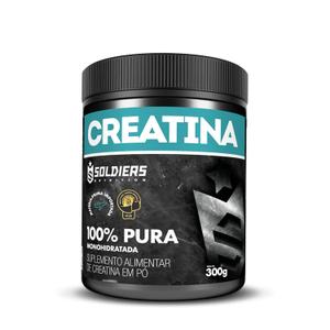 Creatina Monohidratada Pote 300g - 100% Pura Importada - Soldiers Nutrition
