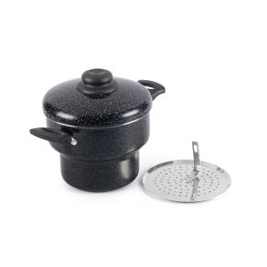 Cuscuzeira Antiaderente 16cm Preto Nacional