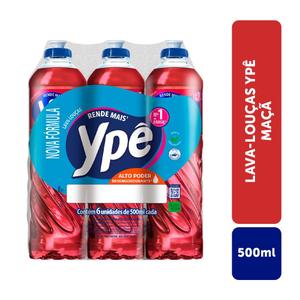 Detergente Ypê Maçã 500ml Com 6 Unidades