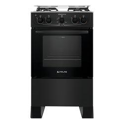 Fogão 4 Bocas Atlas Mônaco Plus Preto Com Mesa Inox E Acendimento Automático Bivolt