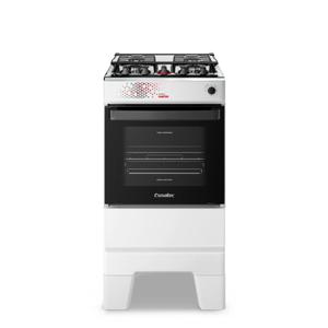 Fogão 4 Bocas Esmaltec Ideal Master Limpa Fácil Branco Inox Bivolt - T4ITB