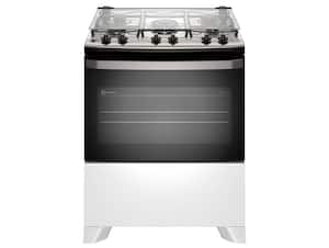 Fogão 5 Bocas Electrolux Inox Branco Efficient FE5IW