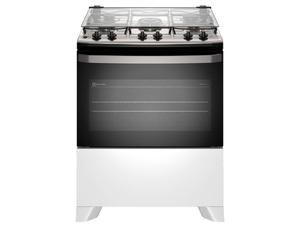 Fogão 5 Bocas Electrolux Inox Branco Efficient FE5IW