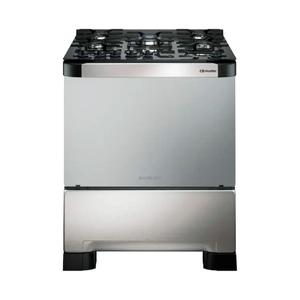 Fogão 5 bocas Mueller Decorato Vetro Inox Com Mesa de Vidro Bivolt