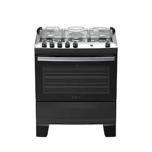 Fogão Atlas 5 Bocas Com Mesa de Inox Agile Up Preto Bivolt