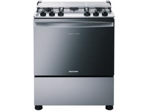 Fogão Brastemp 5 Bocas Cor Inox Com Botões Removíveis E Exclusivo Aro Protetor - BFS5NCR