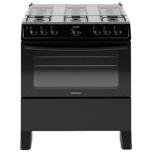 Fogão Itatiaia Star New Piso 6 Bocas Preto Mesa de Inox Bivolt 3700000474