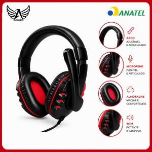 Fone de Ouvido Gamer Com Fio P2 Headset Microfone Controle de Volume Original Altomex