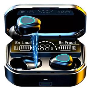 Fone de Ouvido Sem Fio, Bluetooth M10 TWS Som Estéreo HD Display Digital Bateria Longa Duração