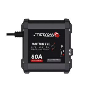 Fonte Stetsom Infinite Black 50A Bivolt Carregador Automotivo Som Bateria 12V Smart Cooler preto