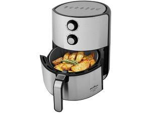 Fritadeira Air Fryer Britânia BFR46PI 4,6L Display Analógico Preto e Inox 1500W 220V