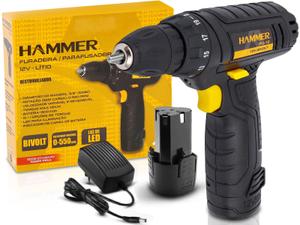 Furadeira Parafusadeira 12v Lítio Bivolt Pli-10 Hammer