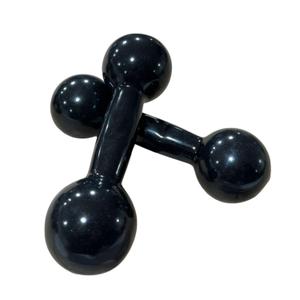 Halter 3 kg Unid Preto Emborrachado  Musculação
