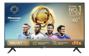 Hisense Smart TV FHD 40 Polegadas 40A4N com DTS Virtual X Game e Sports Mode Controle por Voz Share to TV e Compatível com Alexa