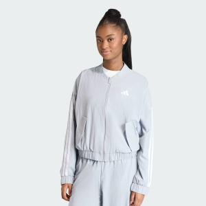Jaqueta Adidas 3 Stripes WV Bomber Feminina Cinza