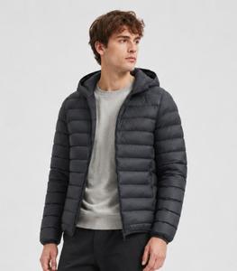 Jaqueta Masculina Puffer Com Capuz All Free Cinza