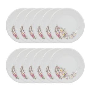 Jogo 12 Pratos Rasos Eterna 26 cm Porcelana Schmidt