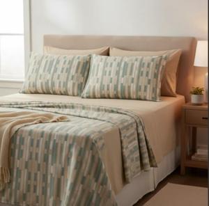 Jogo de Cama Lençol Casal Queen 400 Fios Estampado 4 Peças Cores Sortidas