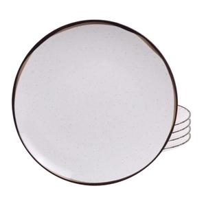Jogo De Pratos Raso Refeição Kit 4 Peças Porcelana 25cm Canyon Tramontina Jantar