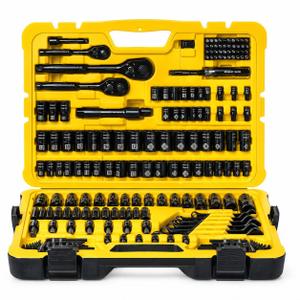 Jogo De Soquetes Stanley STMT71662LA 183 Peças Kit Ferramentas Chaves Catraca Manual